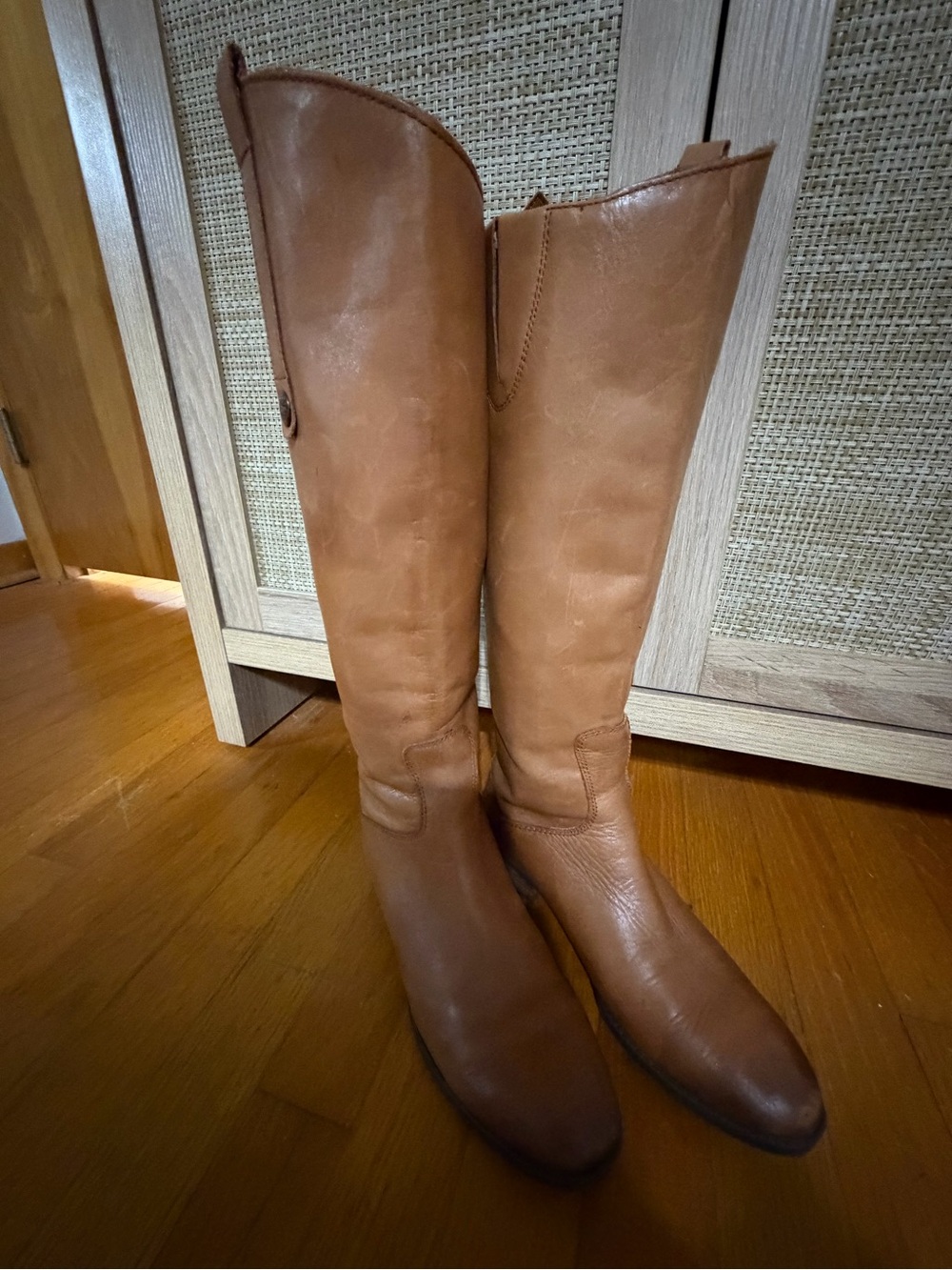 Sam Edelman Tall Leather Over-the-Knee Boots in Cognac